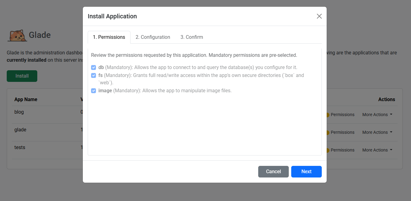 Install App - Grant Permissions