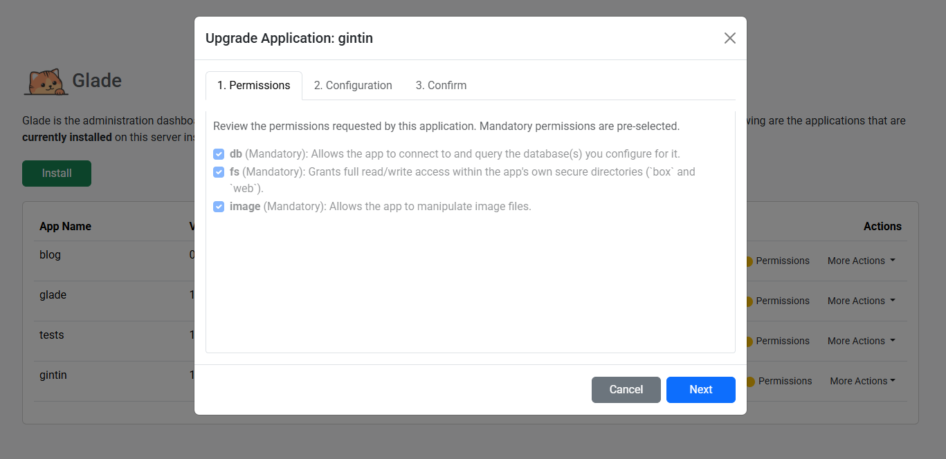 Install App - Grant Permissions